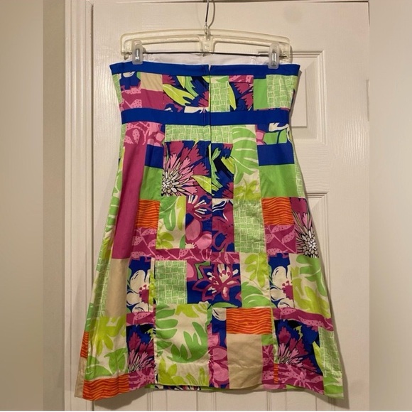 Lilly Pulitzer Strapless Dress in Pink, Green, and Blue 4 - Picture 3 of 9